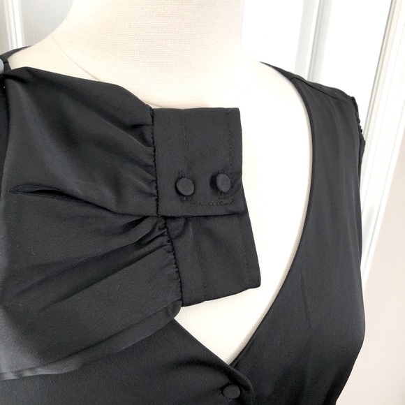 J Crew A-line Black Long Sleeve Satin Midi Dress - Picture 8 of 13